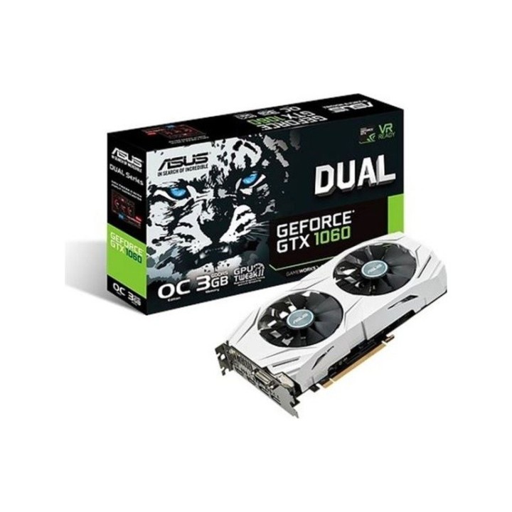 ASUS NVIDIA GeForce GTX 1060 OC DUAL-GTX1060-O3G 3 GB 192 Bit GDDR5 Graphics Card
