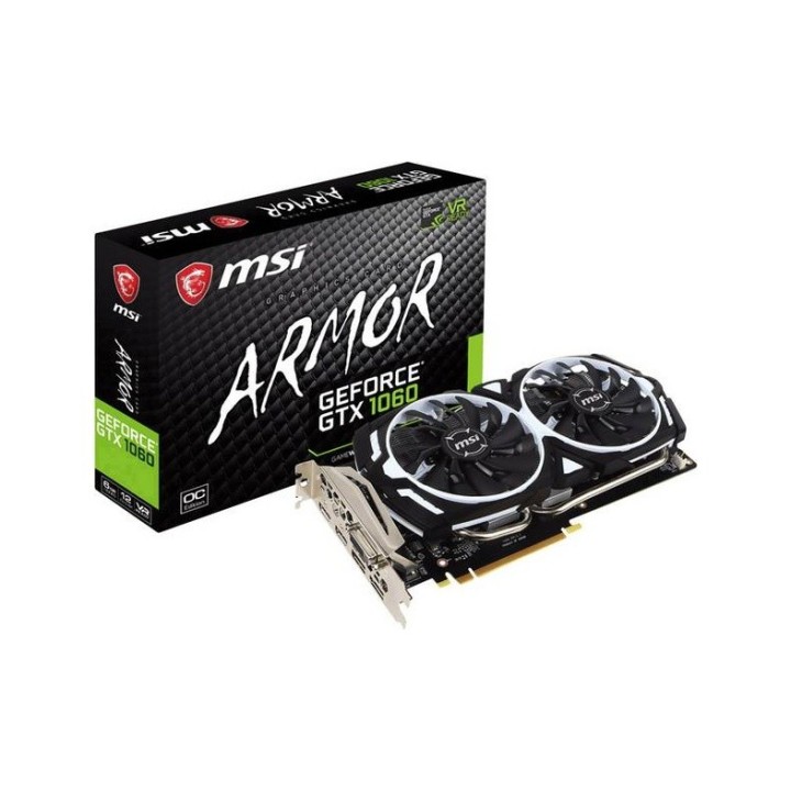 MSI NVIDIA GeForce GTX 1060 Armor OCV1 6 GB 192 Bit GDDR5 Graphics Card
